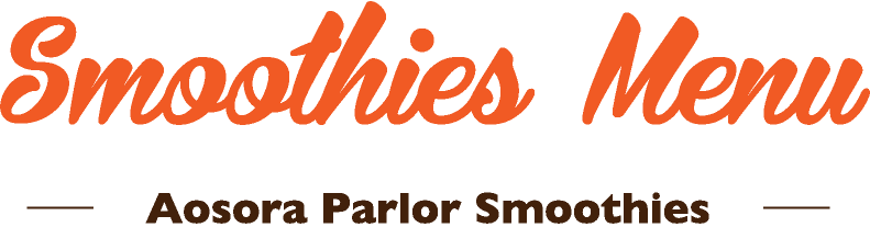 Smoothies Menu